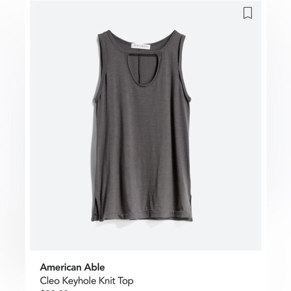 American Able grey knit tank with keyhole front detail Size L - Picture 5 of 5